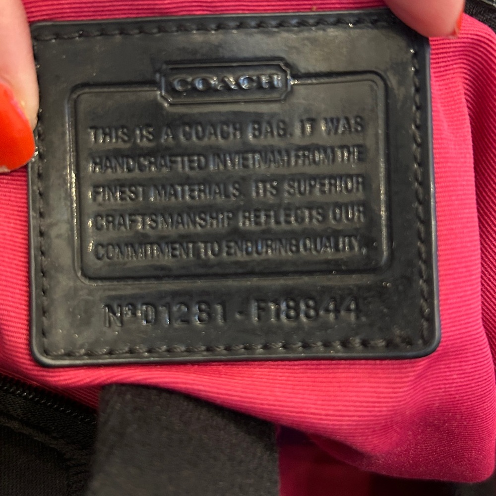 Coach Black Signature Pattern Tote - Picture 5 of 5